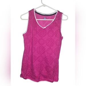 7/122. SJB Active Vibrant Pink Floral Tank Top